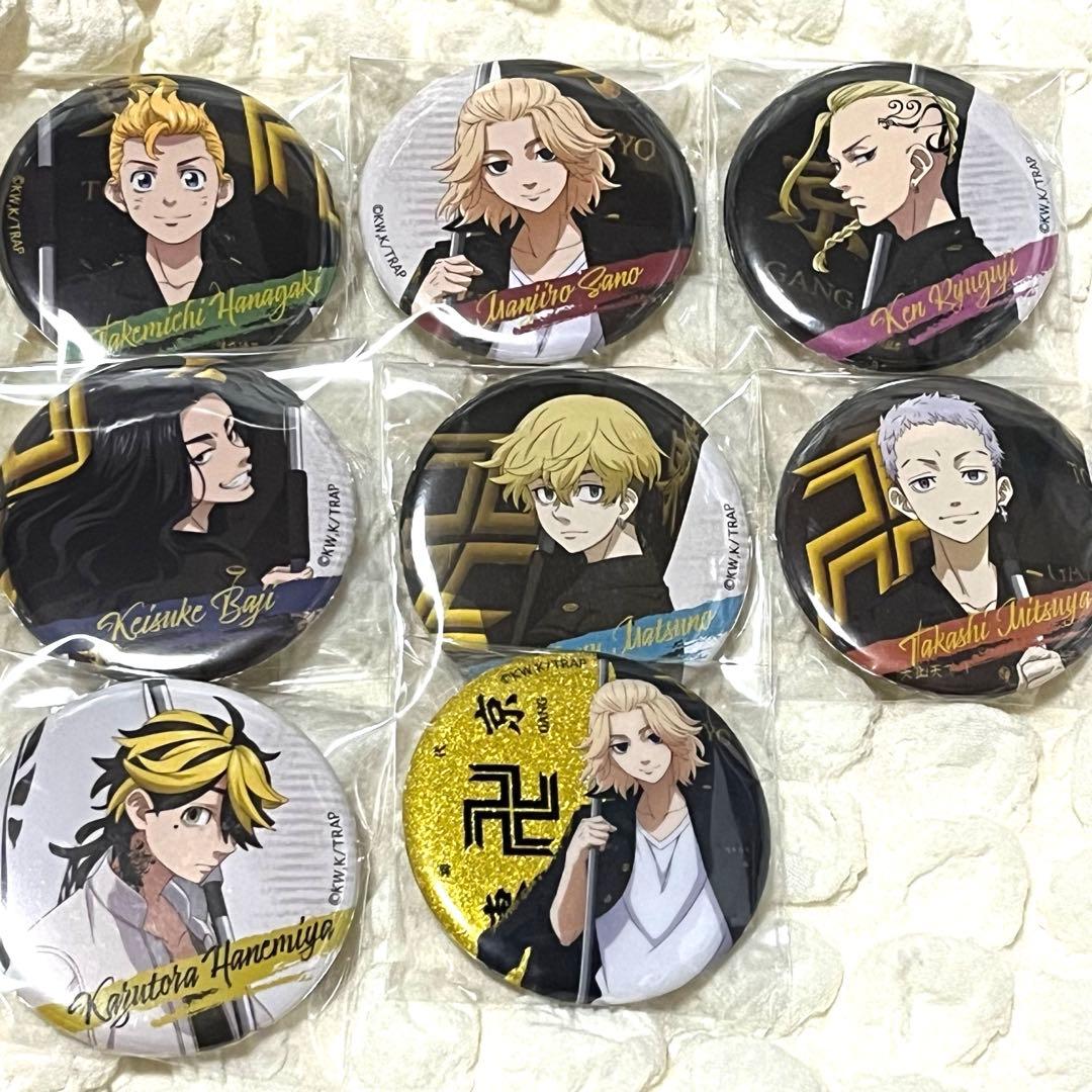 東京リベンジャーズ 旗持ち 缶バッジ グリッター 佐野万次郎 松野千冬