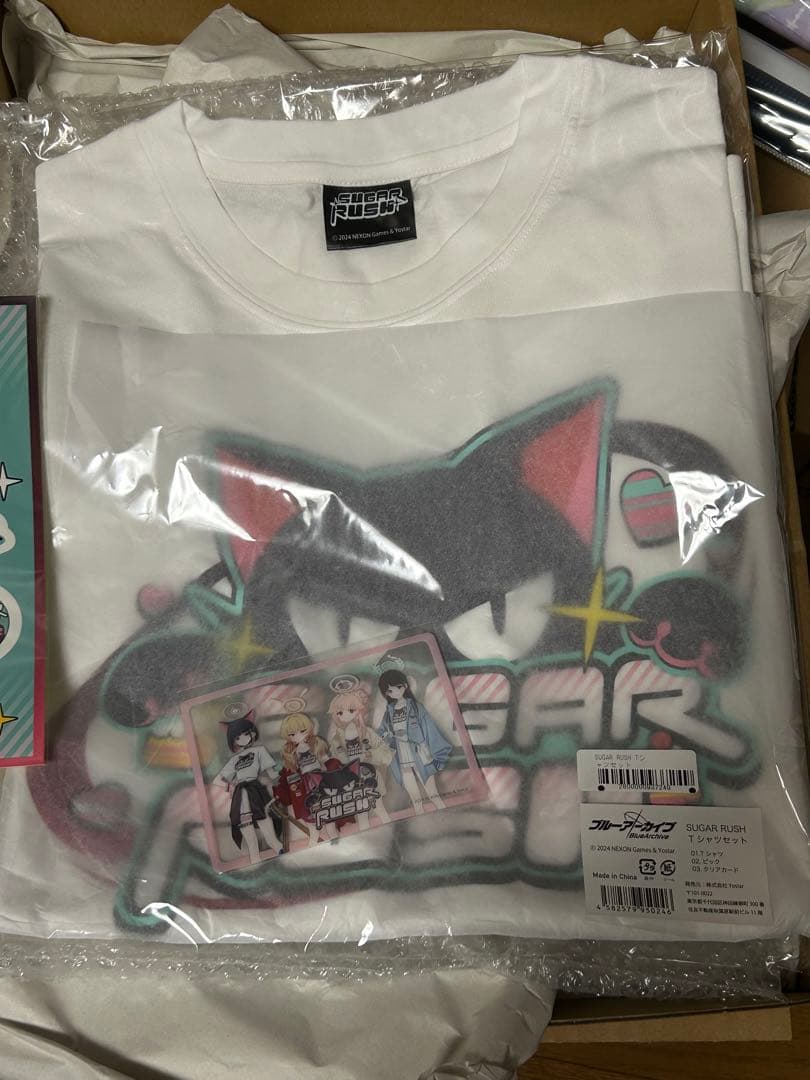 ブルアカSUGAR RUSH Tシャツセット未開封 +ステッカー