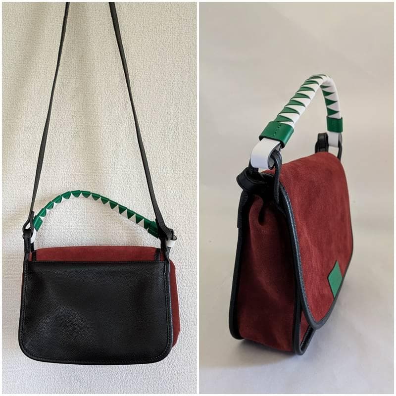 ロンシャン◆エンジ色◆ハンドバッグ ◆2way◆【44322】(7272)