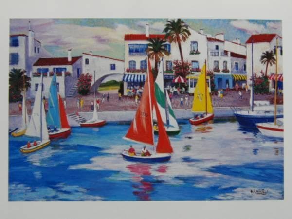 成井弘、ヴァカンス、希少画集画、新品額装付 成井弘、ヴァカンス、希少画集画、新品額装付 成井弘、ヴァカンス