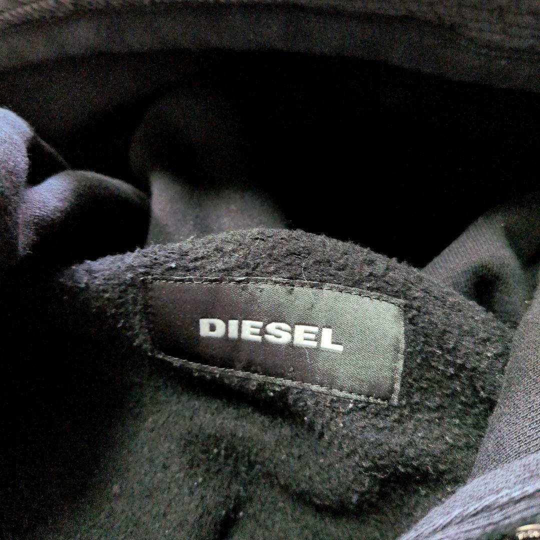 【大人気】DIESEL 異素材ミックス 切替 パーカー 中綿 S