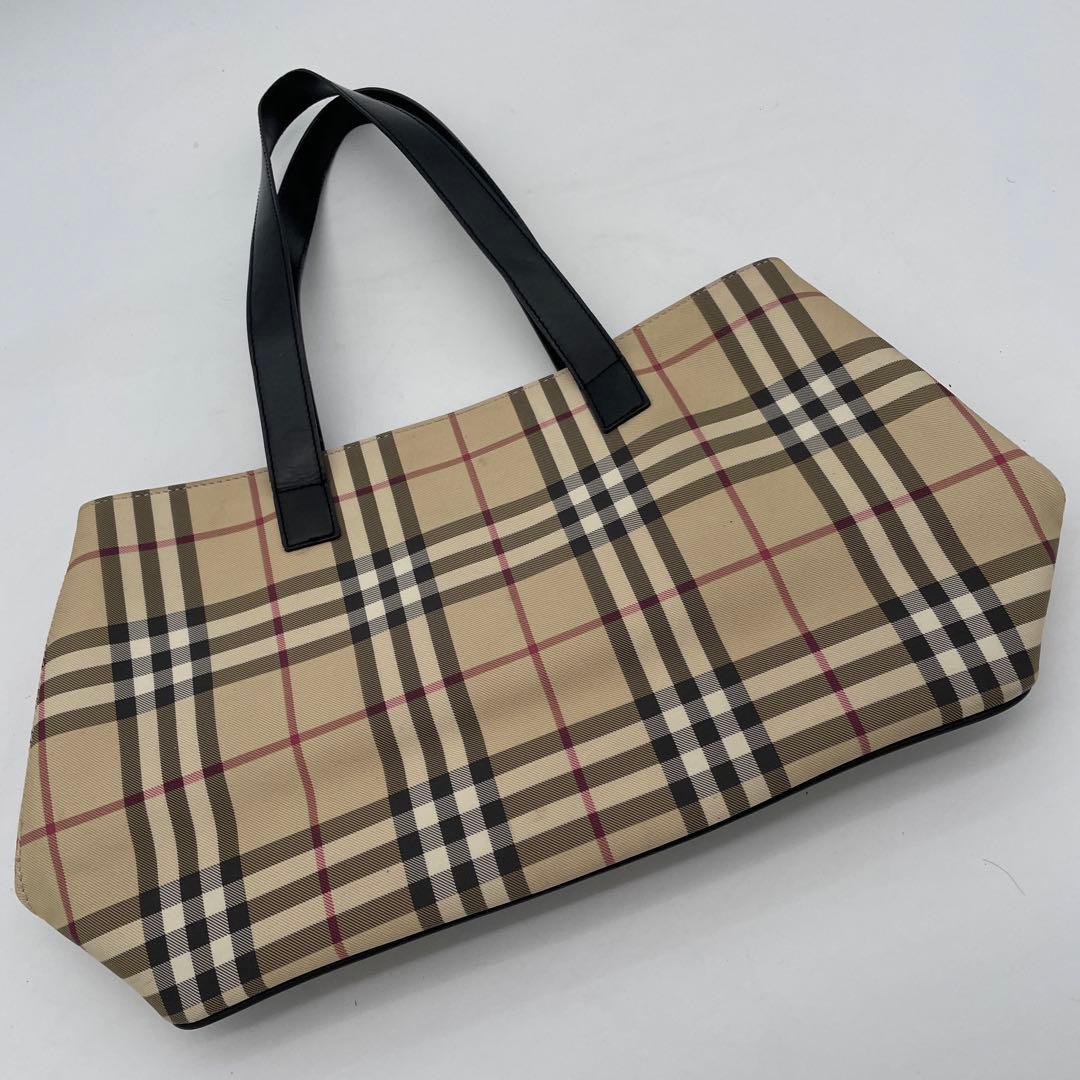【akp様】Burberry バーバリーロンドンノバチェックPVCトートバック②