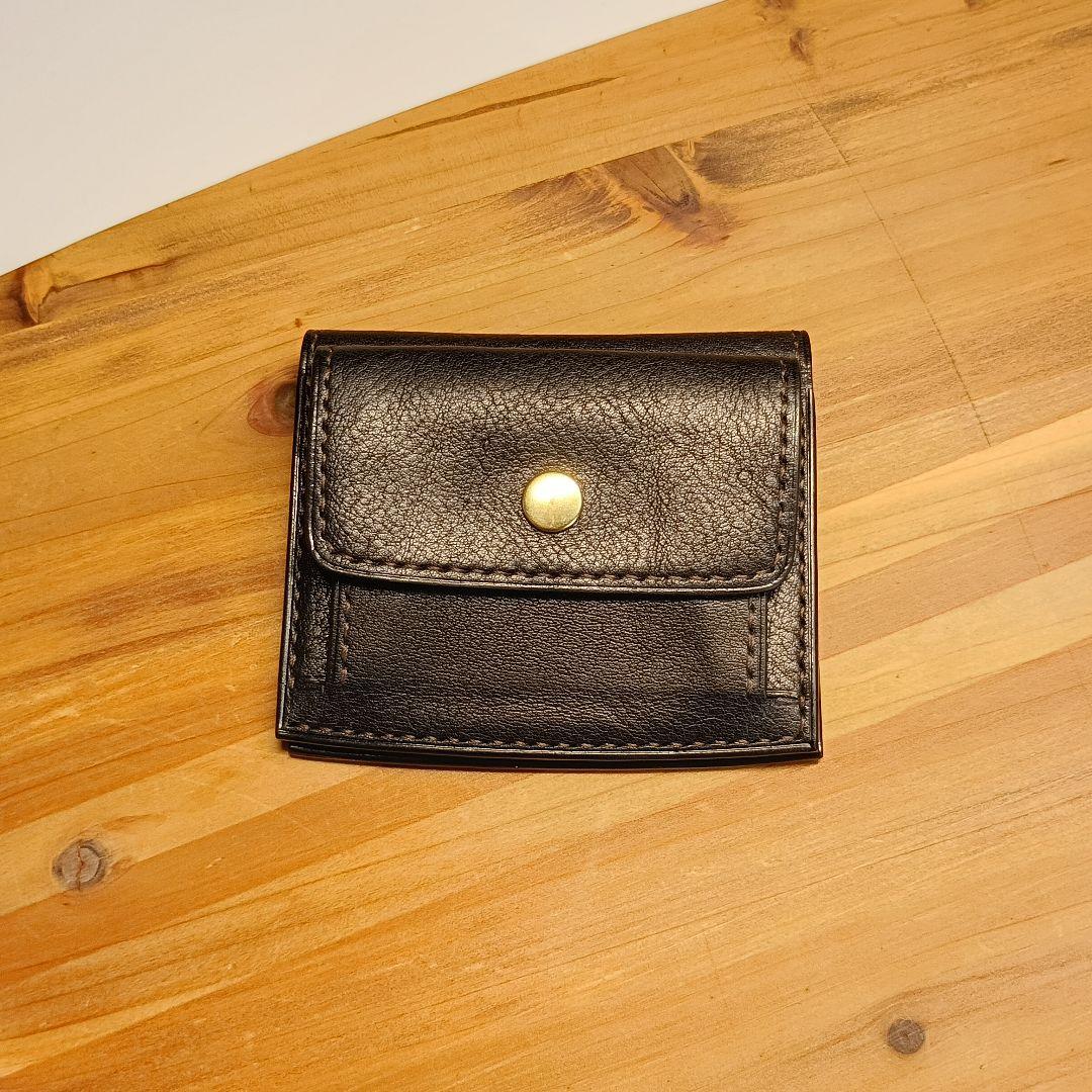 本革 二つ折り 財布 ヌメ革 シボ革 ハンドメイド ミニウォレット genkoh