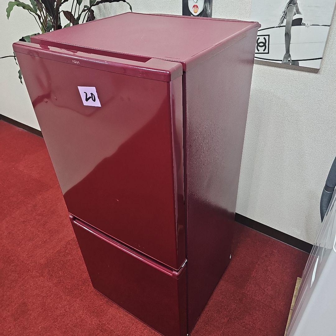 ワインレッド冷蔵庫と6kg洗濯機セット