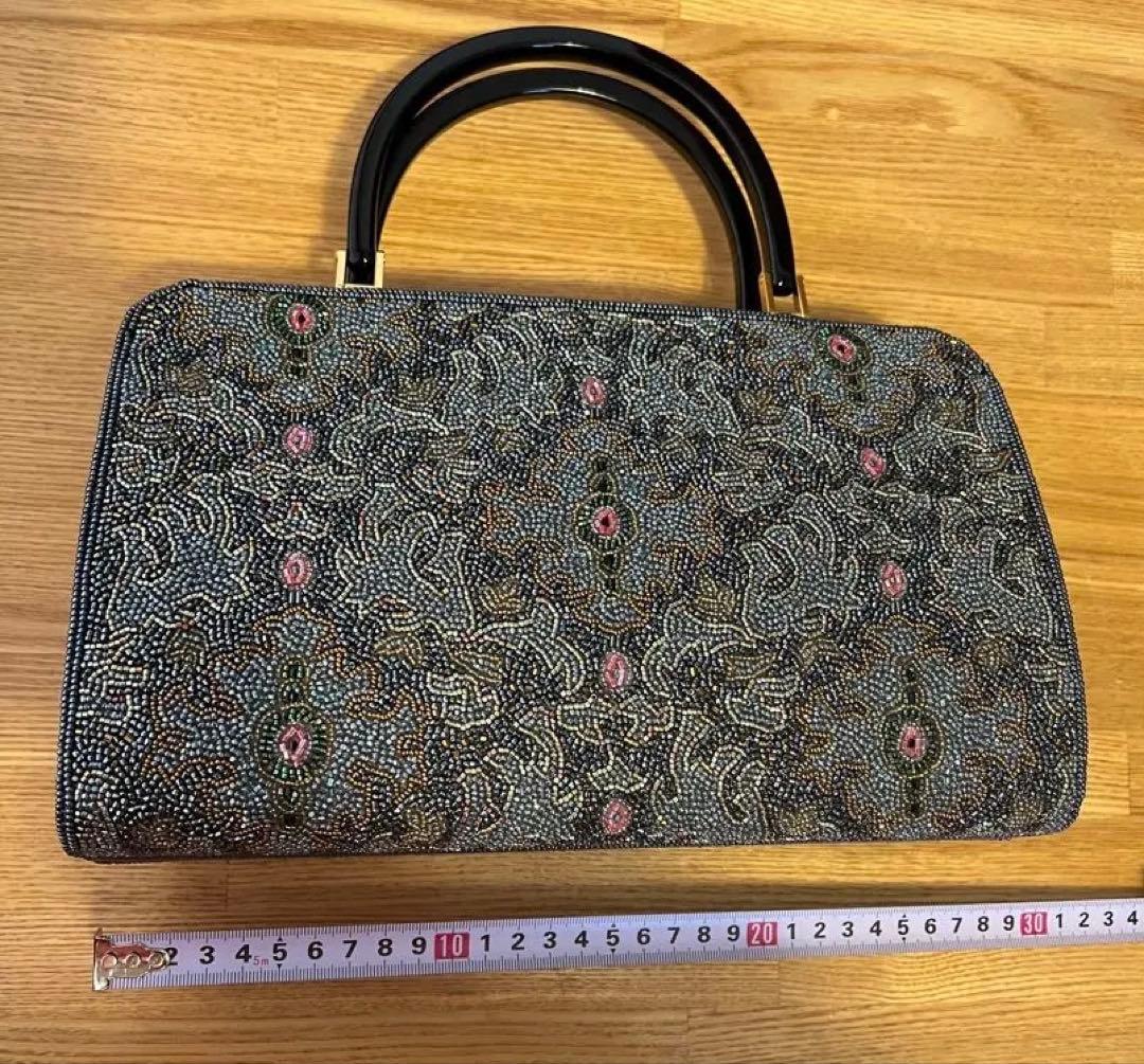 KUJAKUDO ビーズ刺繍　ハンドバッグ　和装バッグ