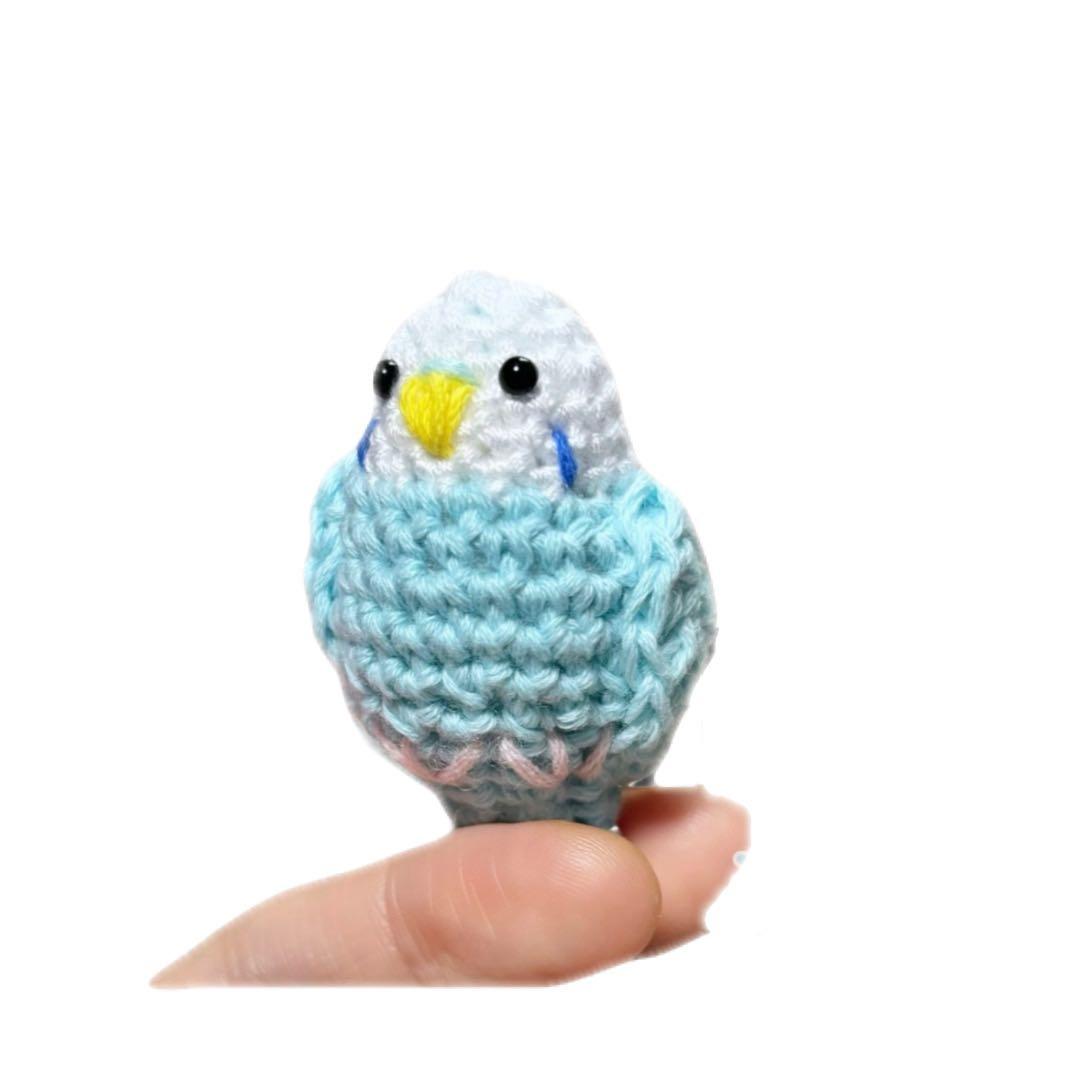 ちび セキセイインコ あみぐるみ ストラップ かぎ編み - メルカリ