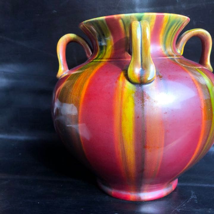 人間国宝級◆蔵から凄い美しい釉薬の壺が出てきた、壷、花瓶、古美術品、