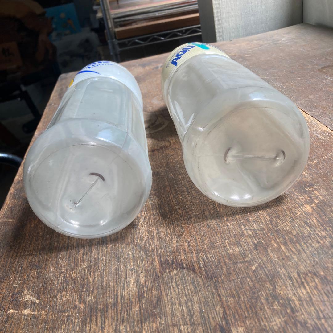 非売品 アクエリアス 昔のダミーボトル 2本 昭和レトロ ビンテージ コカコーラ