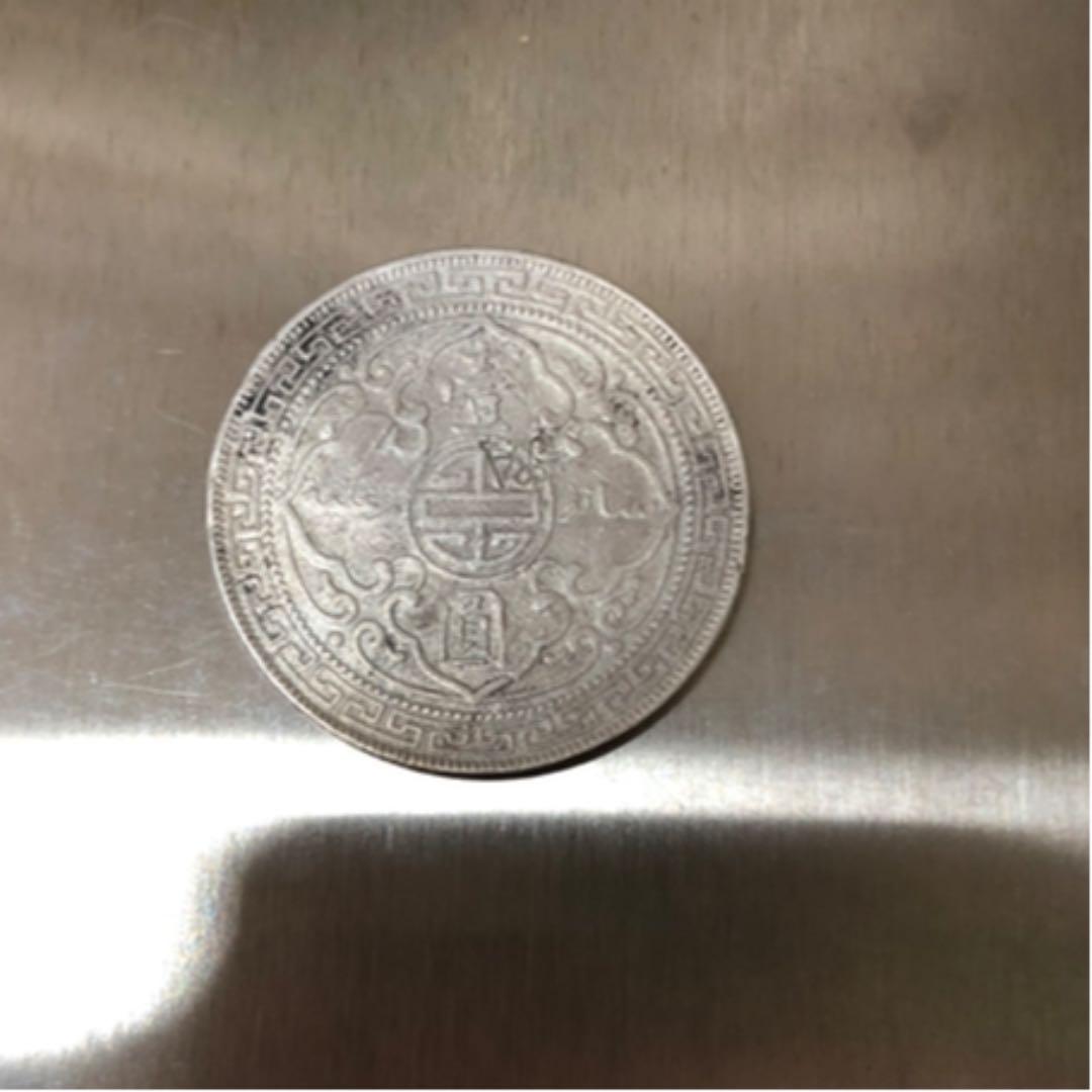 1901年 イギリス貿易銀ブリタニア立像 打刻が多い荘印(チョップ打ち)壹