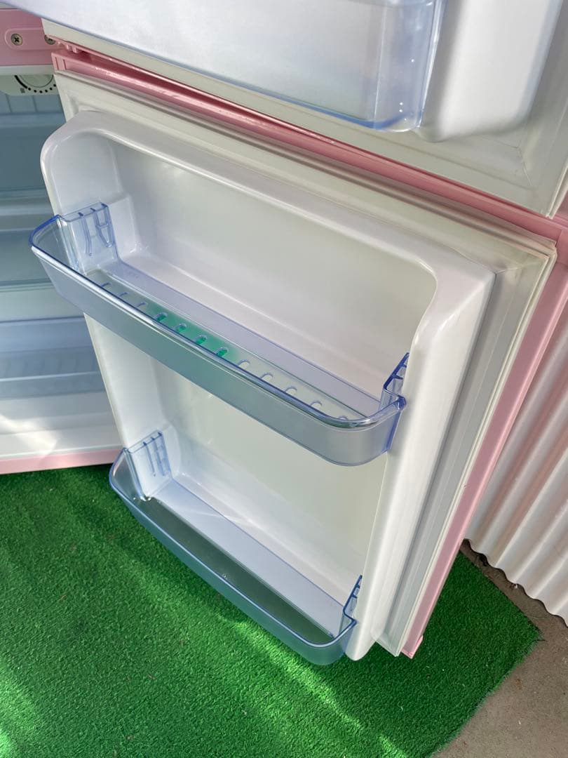 916 ハイアール おしゃれピンク 2ドア冷蔵庫 98L インテリア レトロ