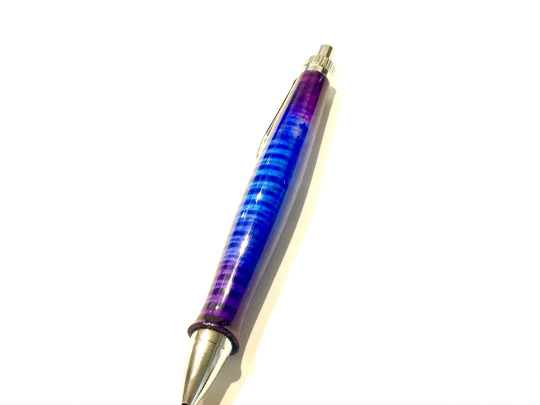 木軸ペン ラッカー仕上げ 楽器 ギター 縮杢 栃 杢