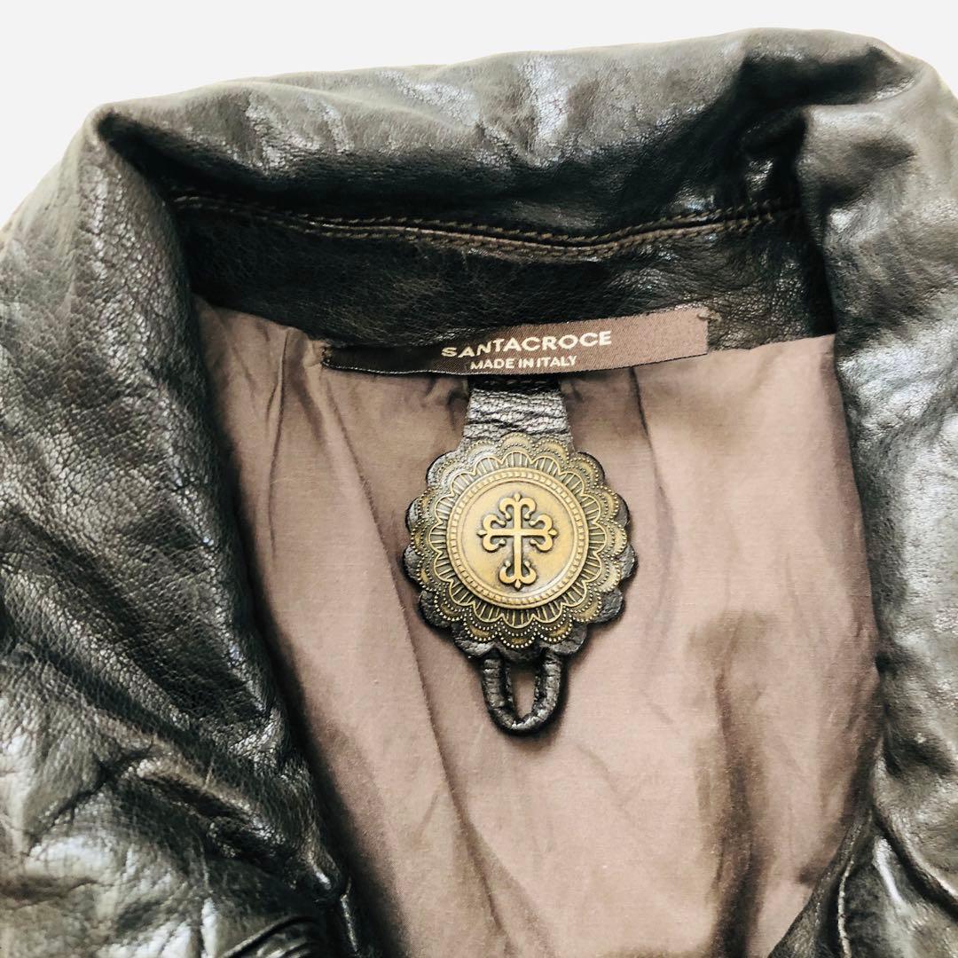 サンタクローチェ レザージャケット 本革 バッファロー ブラウン