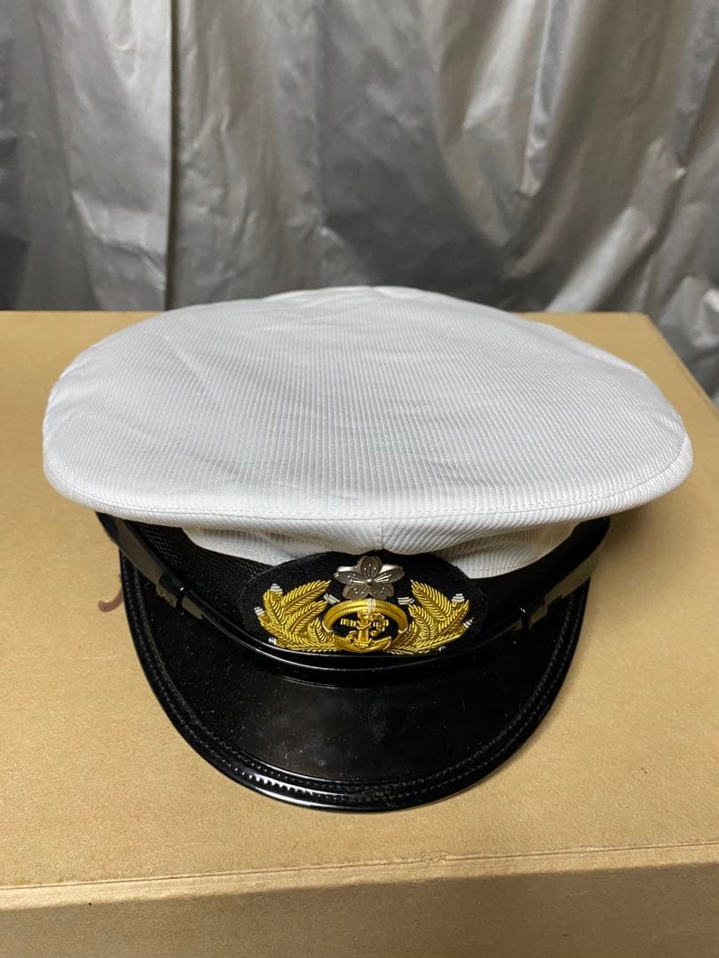 大日本帝国海軍 士官軍帽 制帽 56cm 複製品 日覆付