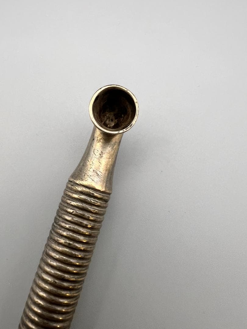 【海】レア煙管　キセル　巻き線文　細密手彫　細工　アンティーク　約66g