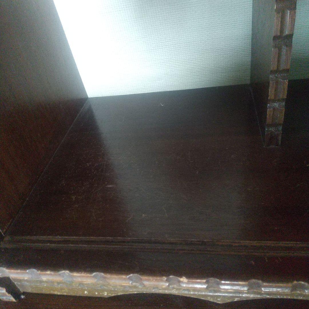 月末限定再値下げ！たのめる便【古道具】木製ガラスキャビネット