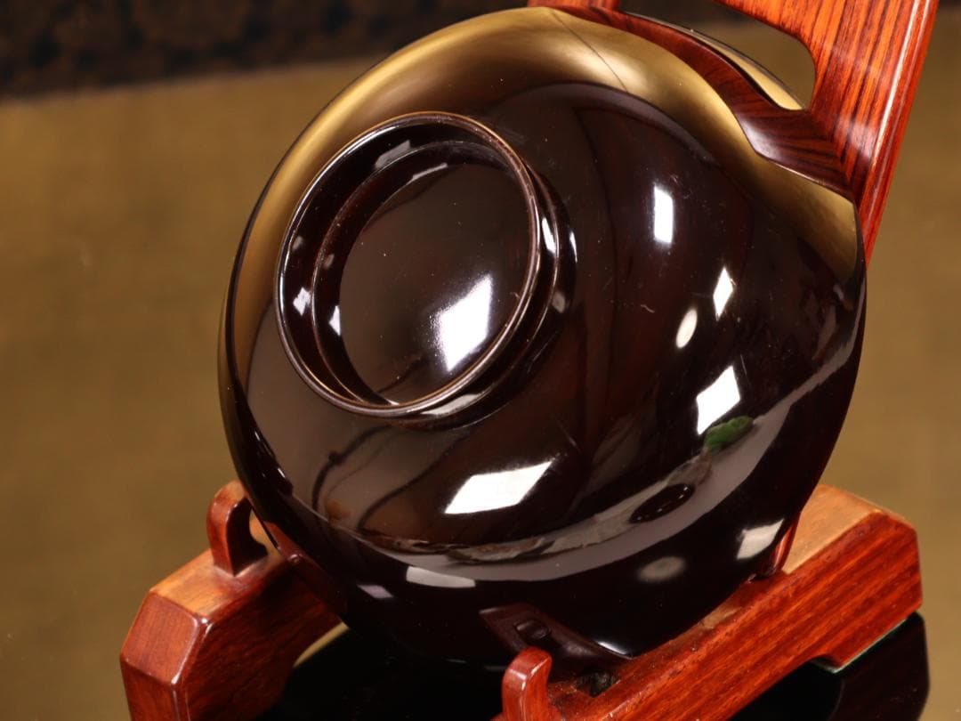 BK415　時代輪島塗　竹鶏図金蒔絵　吸物鶏　二客　木製　茶道具 懐石 会席