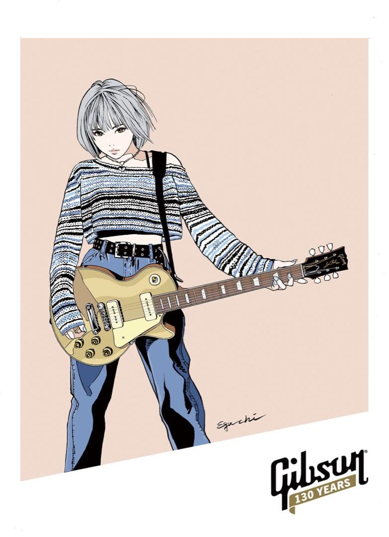 ギブソン130 years x 江口寿史・スペシャルアートワークポスター