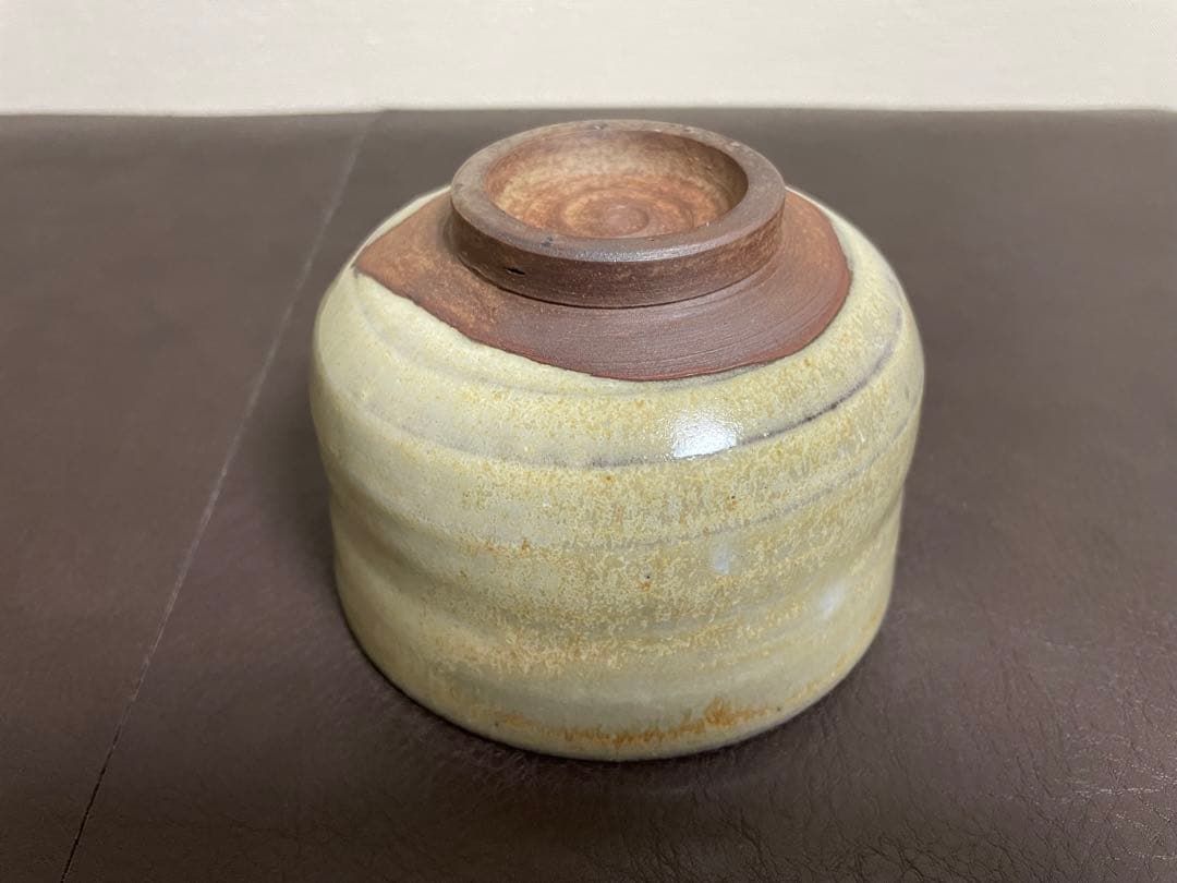 十三代亀井味楽 高取白釉茶盌 共箱 永田宗伴