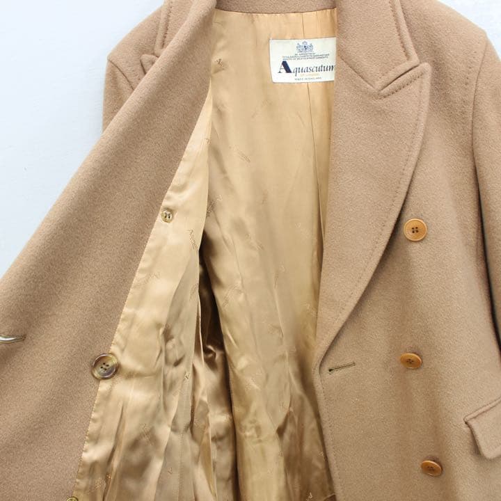Aquascutumアクアスキュータムアンゴラカシミヤ混ウールチェスターコート