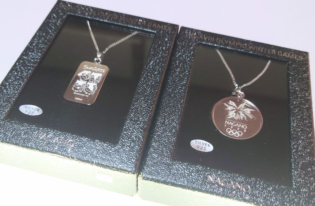 長野オリンピック 1998 グッズ シルバー925ネックレス 2個セット