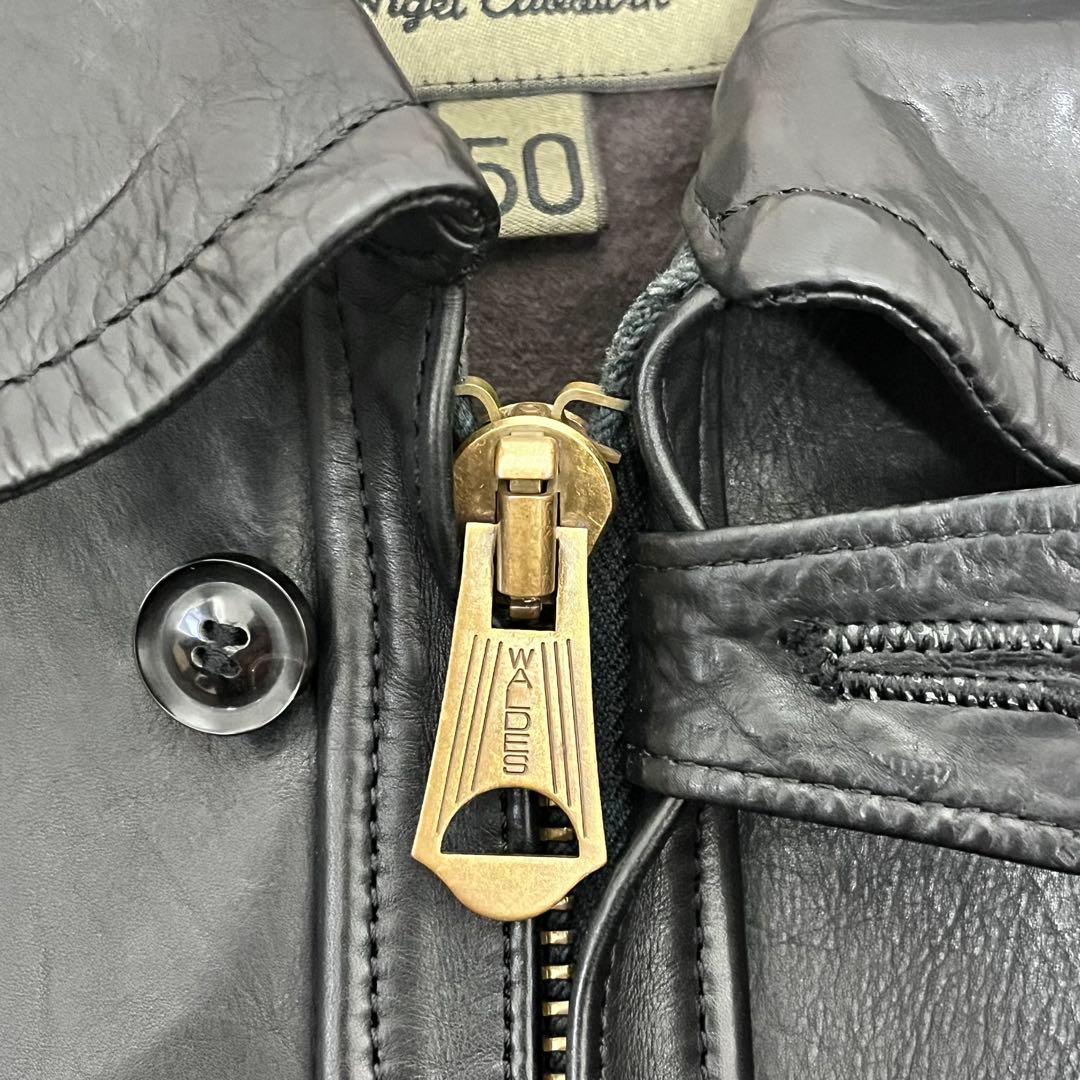 超希少 ナイジェルケーボン レザージャケット シングルライダース 50