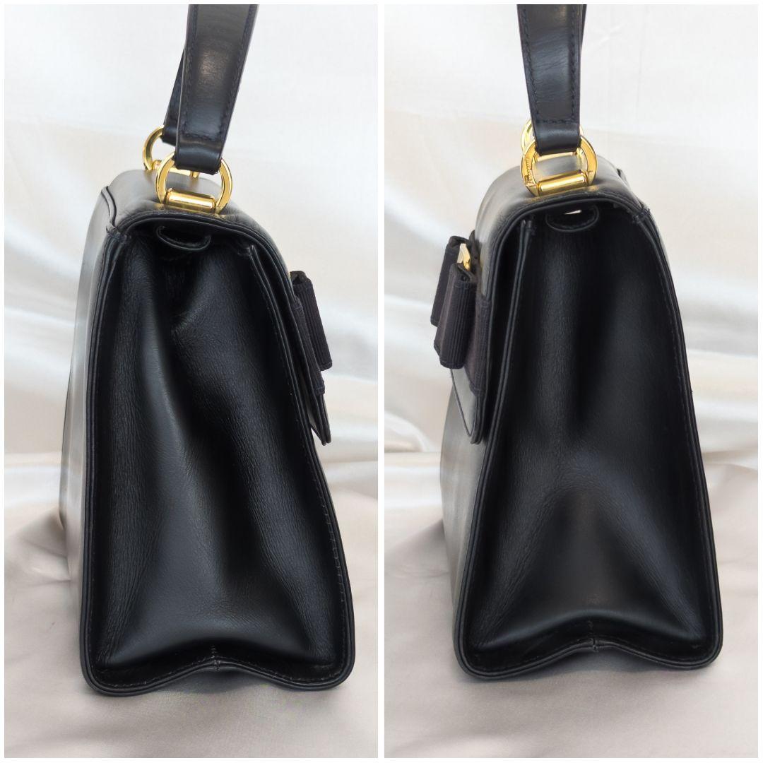 【美品】 Ferragamo ヴァラリボン ハンドバッグ 2Way パーティー