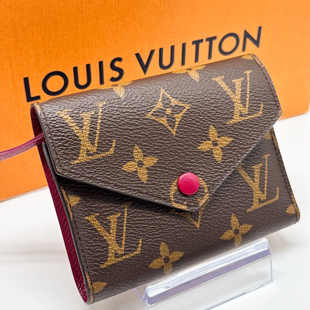 特別価格☆ルイヴィトン モノグラム ヴィクトリーヌ フューシャ 折り財布