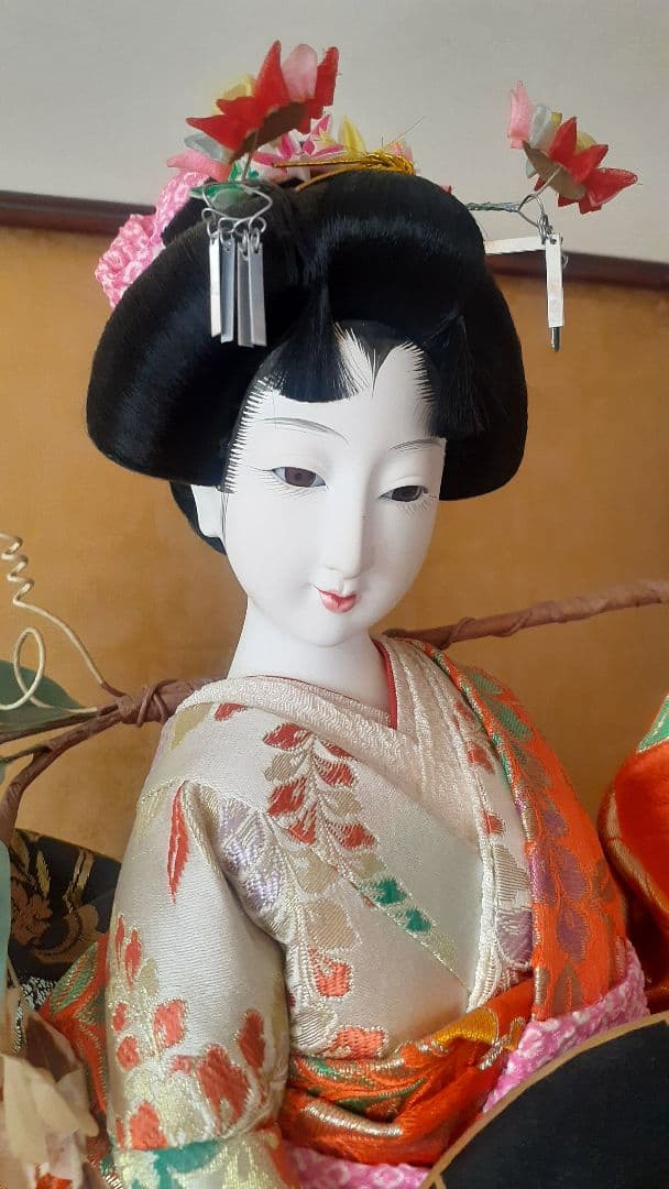日本人形 芸妓 ガラスケース付き