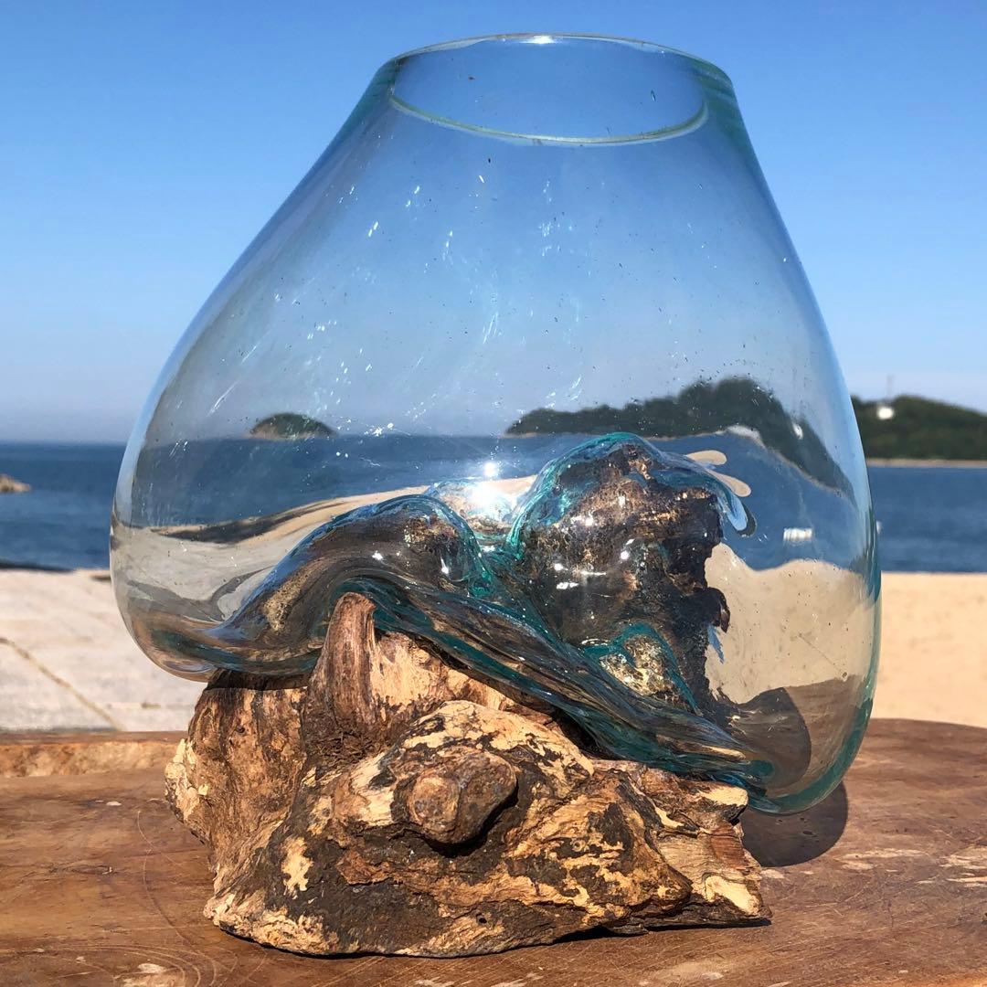 流木ガラス オブジェ特大A 花瓶 金魚鉢 ガーデニング テラリウム 観賞