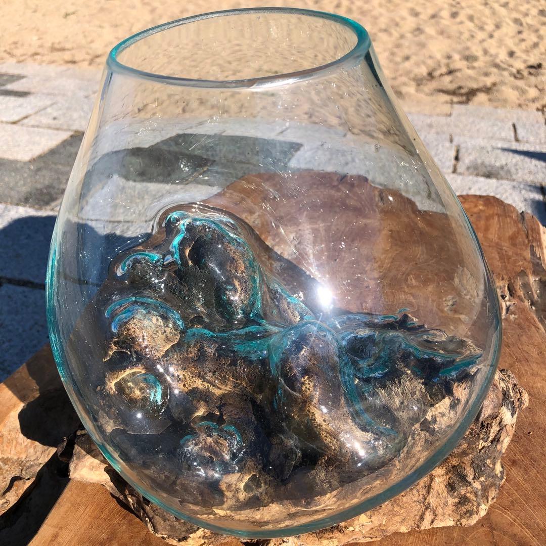 流木ガラス オブジェ特大A 花瓶 金魚鉢 ガーデニング テラリウム 観賞