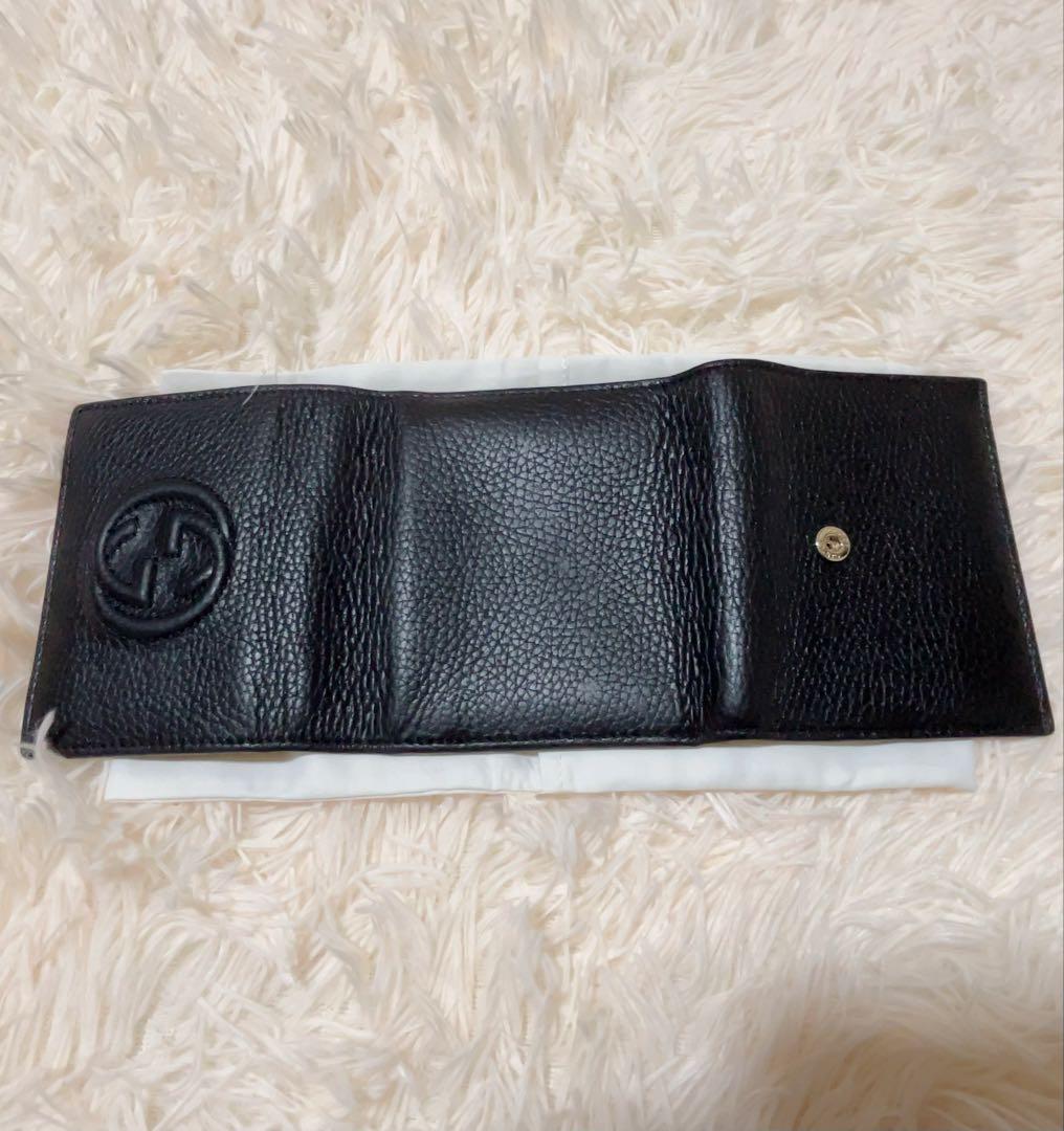 ［未使用・半額・付属品完備］ GUCCI SOHO 3つ折り財布 GGロゴ