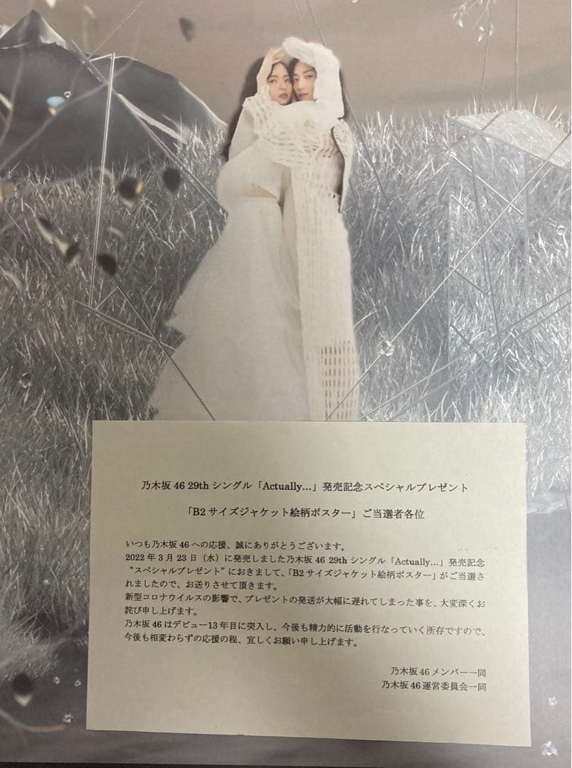乃木坂46 Actually TYPE-B ジャケット絵柄 Bサイズポスター - メルカリ