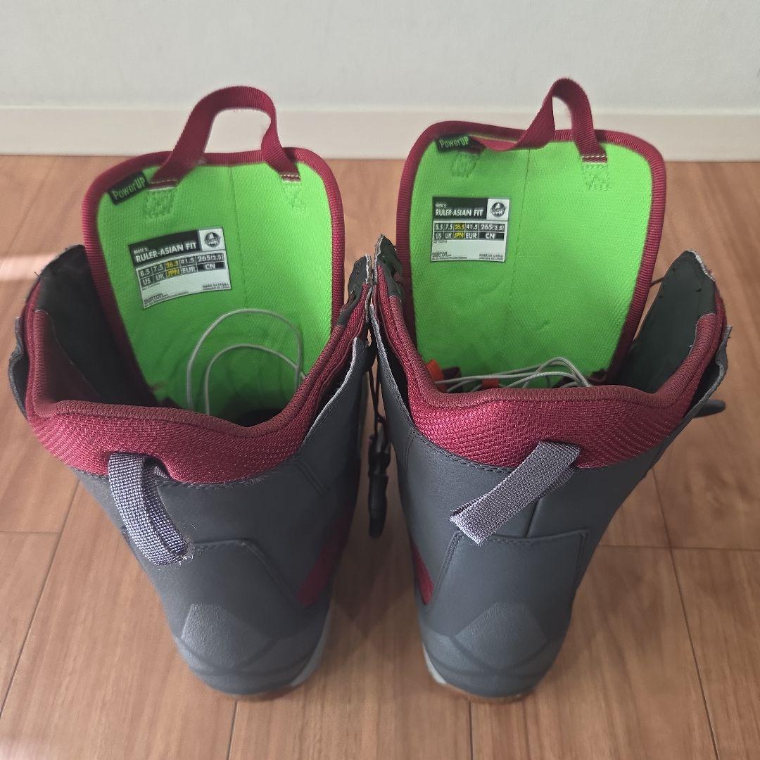 BURTON RULER-ASIAN FIT スノーボードブーツ グレー/赤