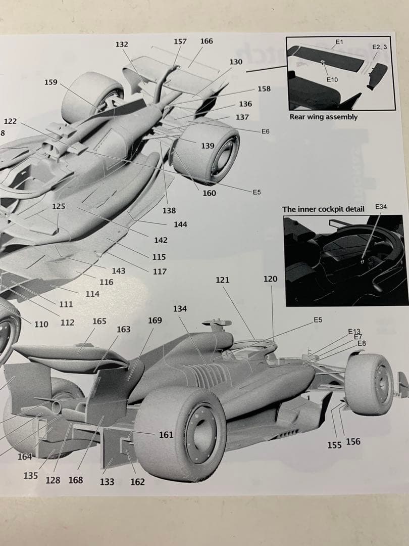 1/20 W15 メルセデス 3Dプリントキット