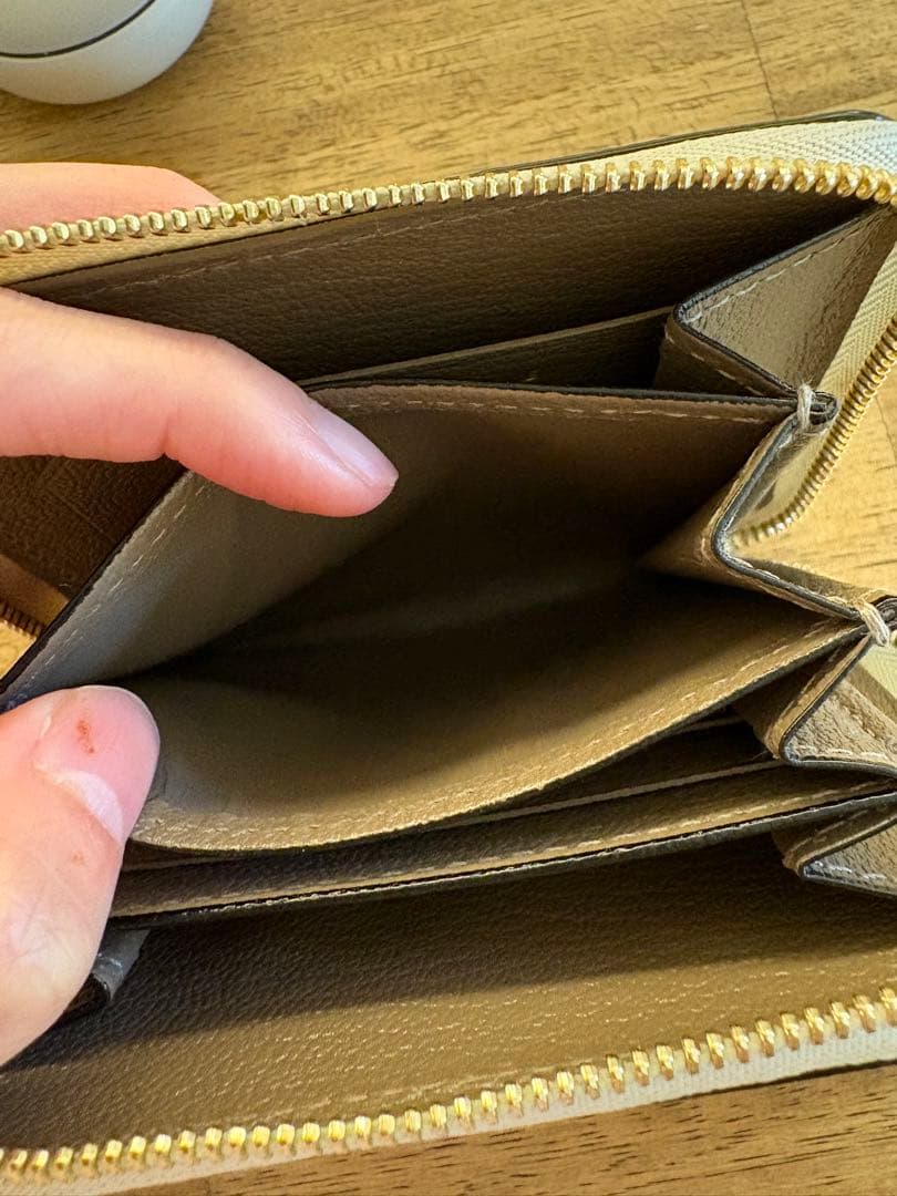 【まつも様】ラルコバレーノ　ラウンドジップミニウォレット #WHITE*GRAY