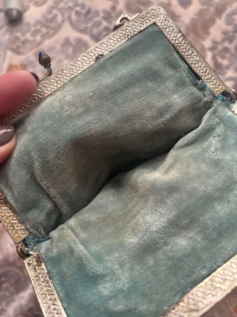 vintage ビーズ　ハンドバッグ