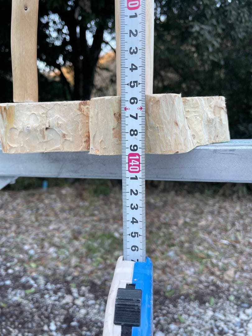 国産ヒノキ 鳥用止まり木 大型スタンド 約140センチ 小型中型インコ用