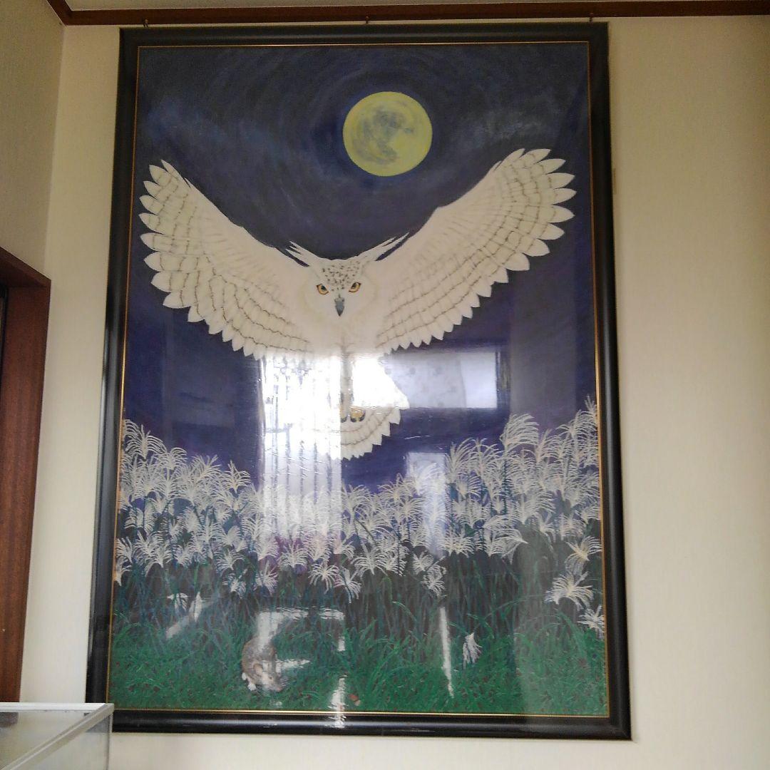 フクロウと月　50号サイズ フクロウと月 50号サイズ 楽天市場】【SS最大10％OFFクーポン】津軽