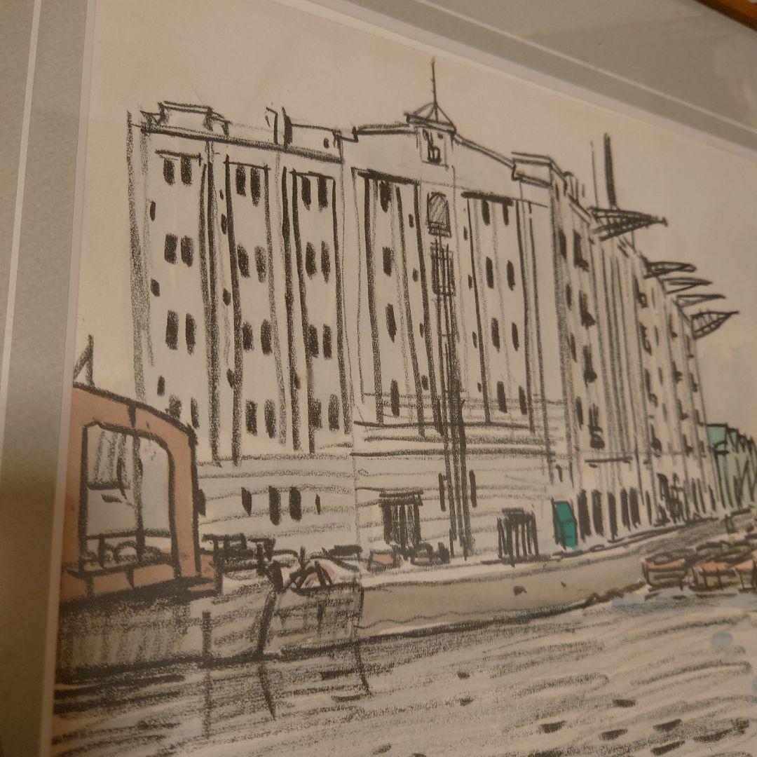 永代橋にて…  石川滋彦  シルクスクリーン（版画）