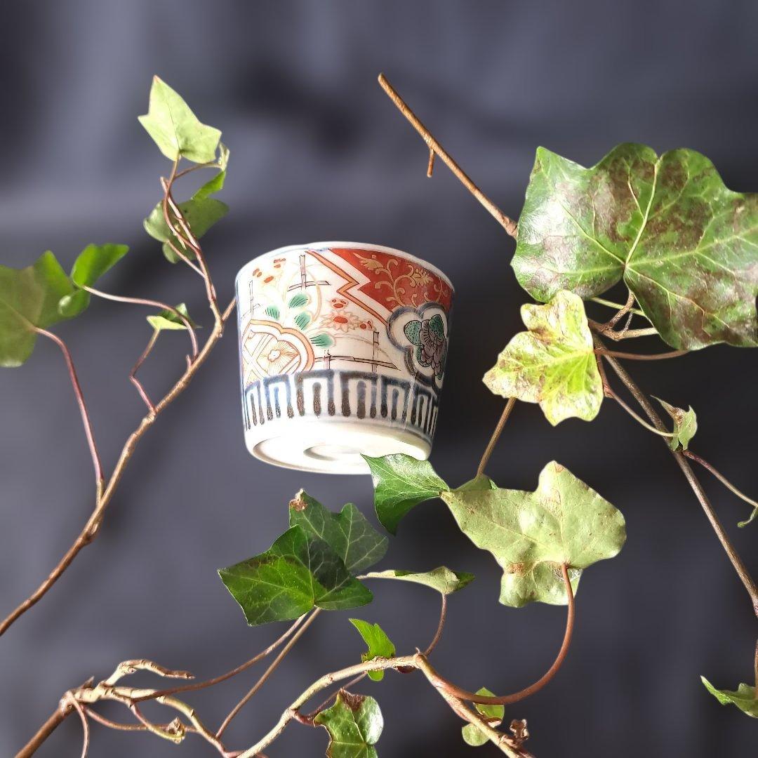 変わったデザインあります。」 古伊万里蕎麦猪口(直径8.5cm) 骨董