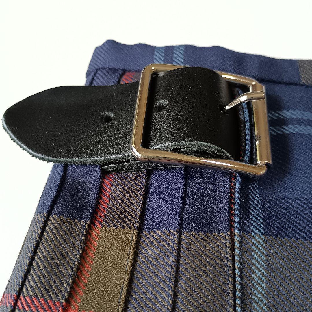 美品　オニールオブダブリン×ロイスクレヨン　チェック　ひざ丈巻きスカート