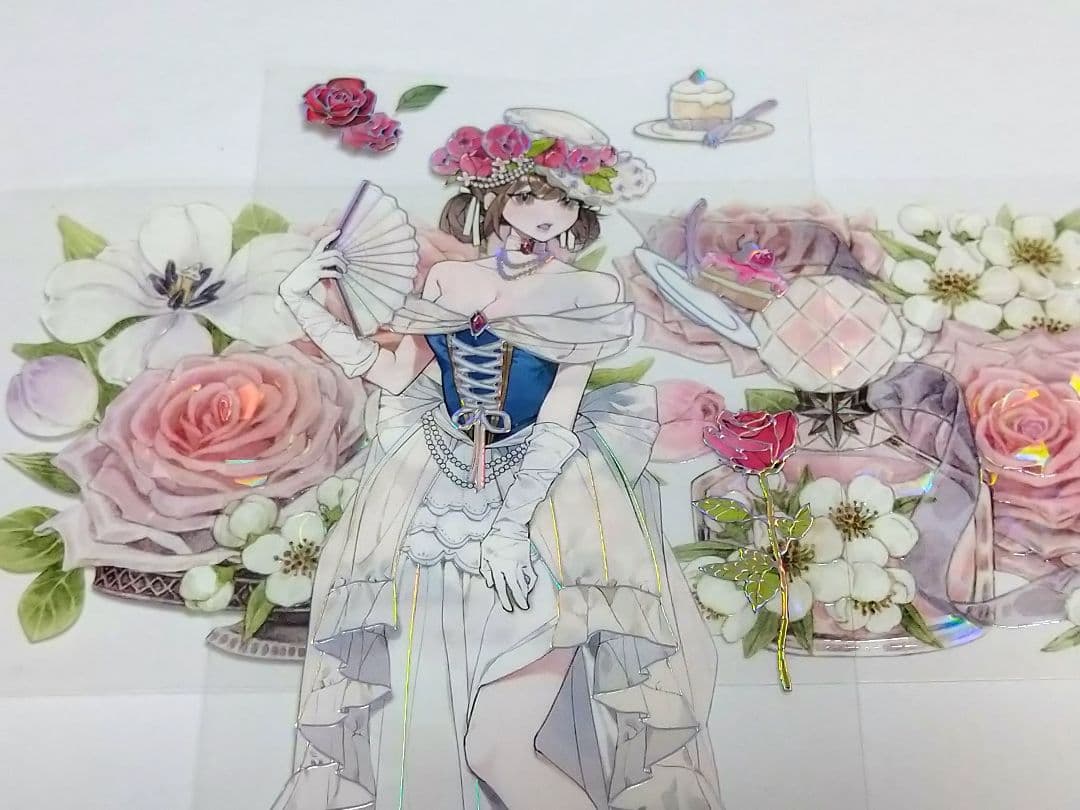 S15＃桃雾间(贝壳光)花柒所切り売り海外装飾マステ