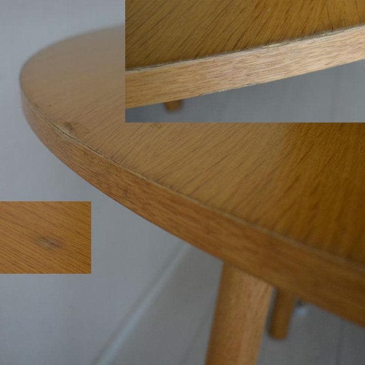 無印良品　廃盤　丸・サークル　天然木オーク材ダイニングテーブル　120cm