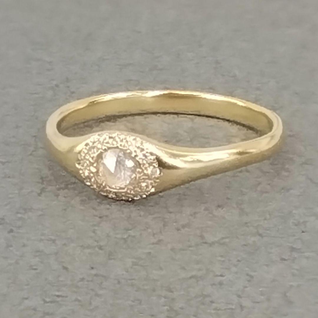 SSAvaron K18ローズカットダイヤモンドリング　　中古品