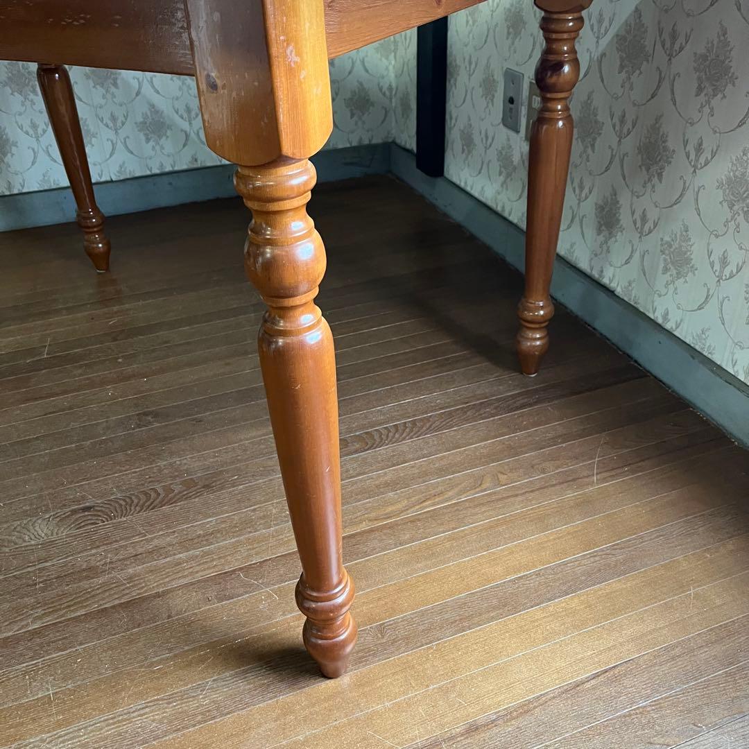 【アンティーク】北欧レトロ 天然木 エクステンションテーブル ダイニングテーブル