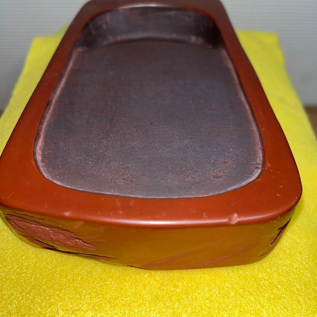 ⭕️希少 岩手県 紫雲硯 自然硯 佐藤幸雄 美品 35mm分厚い 海深い