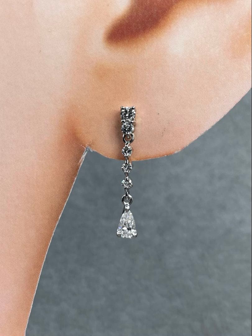 JA184☆高級 ダイヤモンド0.48ct プラチナ ピアス - メルカリ