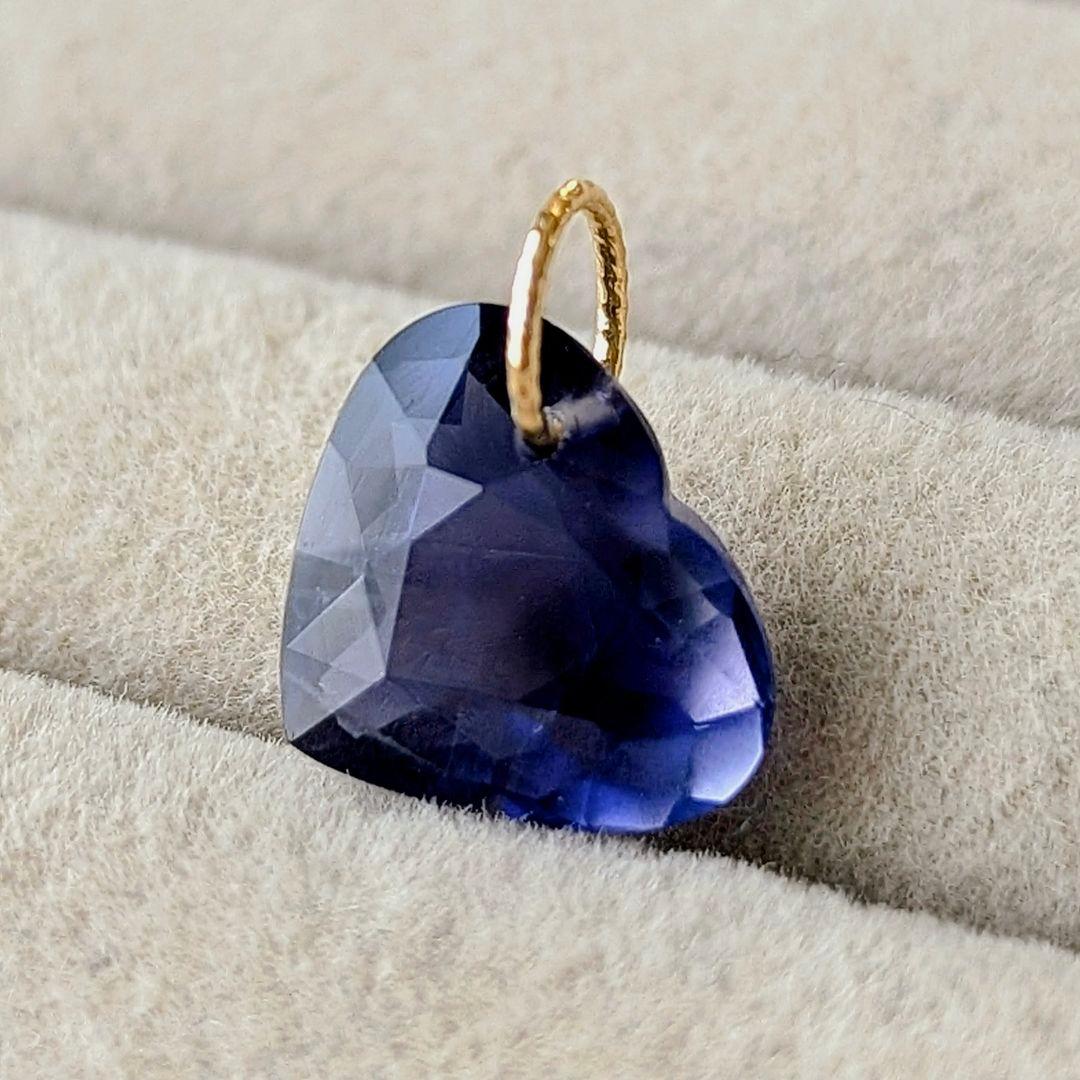 ♢わたたん♢K18 アイオライト4ct ネックレスチャ―ム