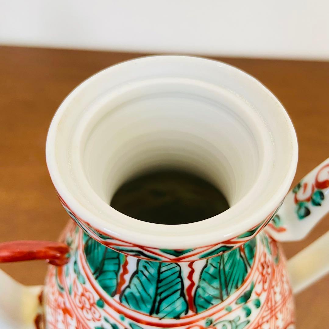 煎茶道具 盛盞瓶 赤絵 高野昭阿弥 共箱 茶器 水注 水差し 磁器