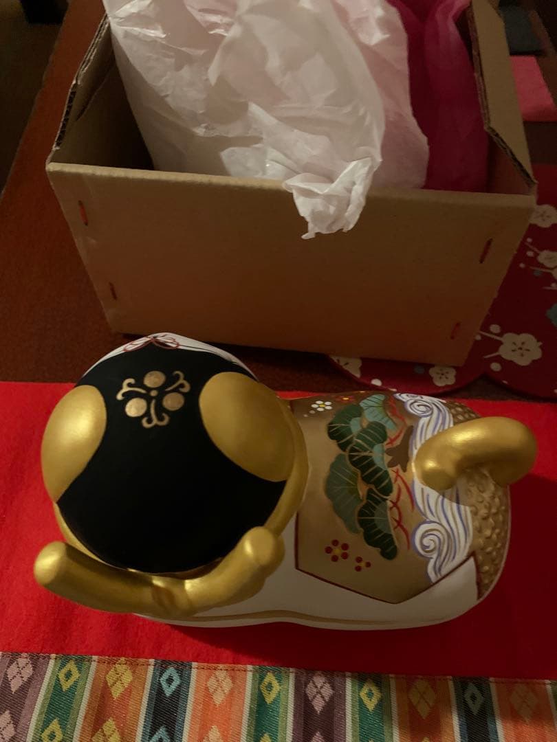 須はら張り子 須原陶磁工房 雛祭り 雛人形 犬筥 特大 誕生日 出産祝い 廃盤品